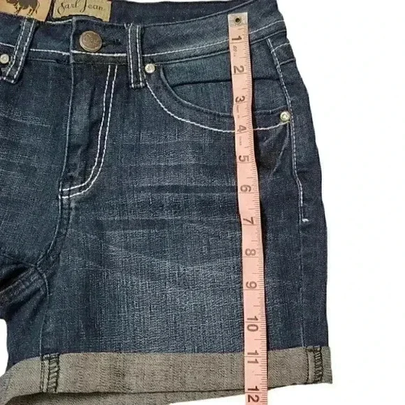 Earl jeans Women's Avery High Rise Rolled Cuff Button Shorts - Picture 8 of 9